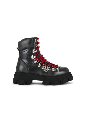 Ganni Cleated Mountain Boot in Black. Size 37. Also in 38, 40.