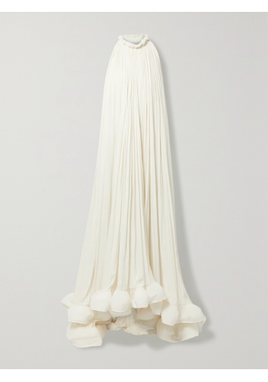 Lanvin - Ruffled Charmeuse Gown - Off-white - FR 34,FR 36,FR 38,FR 40,FR 42,FR 44,FR 46
