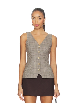 Good American Plaid Vest in Grey. Size L. Also in M, S, XL/1X, XS, XXL/2X, XXXL/3X, XXXXL/4X.