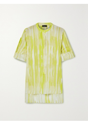 AKRIS - Striped Cotton-voile Tunic - Yellow - US2,US4,US6,US8,US10,US12,US14