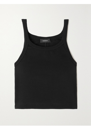 WARDROBE.NYC - + Hailey Bieber Ribbed Stretch-cotton Tank - Black - xx small,x small,small,medium,large,x large