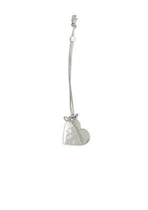 Ganni Bou Heart Mirror Specchio in Metallic Silver.