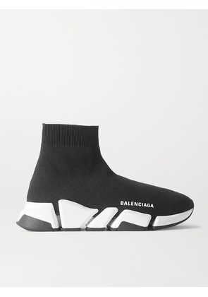 Balenciaga - Speed 2.0 Logo-print Stretch-knit High-top Sneakers - Black - IT34,IT35,IT36,IT37,IT38,IT39,IT40,IT41,IT42