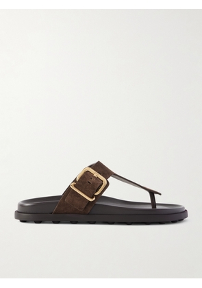 Tod's - Buckled Suede Sandals - Brown - IT36,IT36.5,IT37,IT37.5,IT38,IT38.5,IT39,IT39.5,IT40,IT40.5,IT41,IT41.5