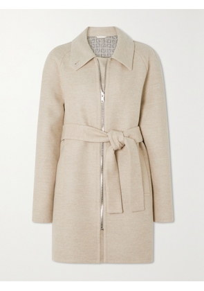 Givenchy - Belted Wool, Silk And Cashmere-blend Coat - Neutrals - FR 34,FR 36,FR 38,FR 40,FR 42,FR 44