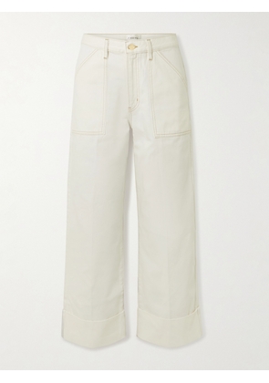 FRAME - The Utility High-rise Straight-leg Jeans - White - 23,24,25,26,27,28,29,30,31,32