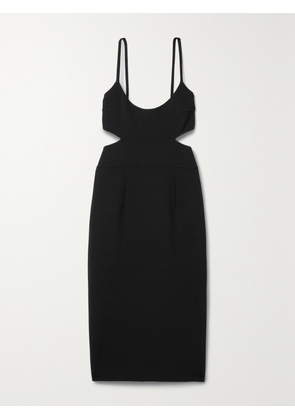 MICHAEL KORS COLLECTION - Cutout Wool-blend Midi Dress - Black - US0,US2,US4,US6,US8,US10,US12,US14