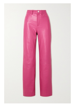 REMAIN BIRGER CHRISTENSEN - Lynn Leather Straight-leg Pants - Pink - DK32,DK34,DK36,DK38,DK40,DK42