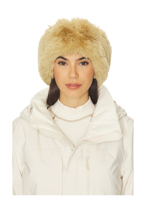 Goldbergh Froid Fluffy Headband in Tan.