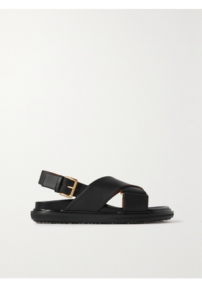 Marni - Fussbett Leather Slingback Sandals - Black - IT35,IT35.5,IT36,IT36.5,IT37,IT37.5,IT38,IT38.5,IT39,IT39.5,IT40,IT40.5,IT41