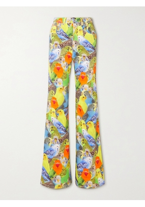 LOEWE - High-rise Printed Flared Jeans - Orange - FR 32,FR 34,FR 36,FR 38,FR 40