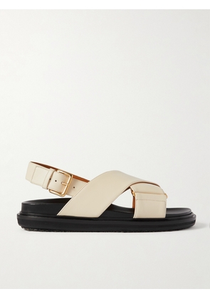 Marni - Fussbett Leather Slingback Sandals - White - IT35,IT35.5,IT36,IT36.5,IT37,IT37.5,IT38,IT38.5,IT39,IT39.5,IT40,IT40.5,IT41
