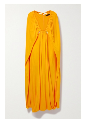 Proenza Schouler - Cape-effect Gathered Jersey Maxi Dress - Yellow - US0,US2,US4,US6,US8,US10