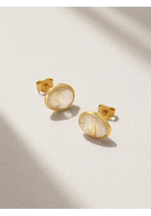Pippa Small - 18-karat Gold Quartz Earrings - One size