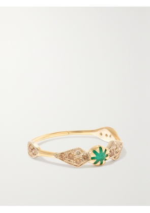 Pascale Monvoisin - Adele N°1 9-karat Gold And Sterling Silver, Emerald And Diamond Ring - 5,6,7,8