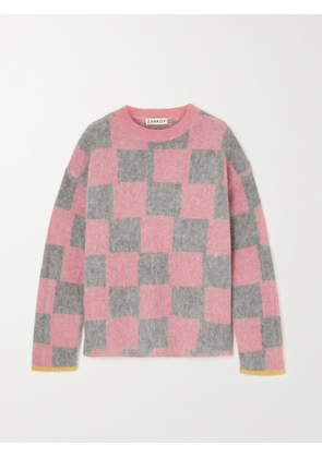 ZANKOV - Rudy Brushed Jacquard-knit Sweater - Pink - small,medium,large