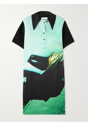 Jil Sander - Printed Satin Midi Dress - Green - FR 32,FR 34,FR 36,FR 38,FR 40,FR 42