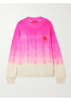 The Elder Statesman - Intarsia Cashmere Sweater - Pink - x small,small,medium,large