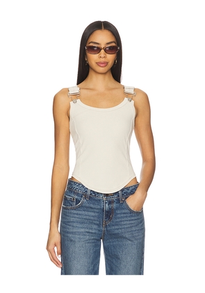 Free People x We The Free Jamie Buckle Tank In Tea in Ivory. Size L. Also in XS, S, M, XL.