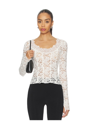 Free People All Night Long Sleeve in Ivory. Size L. Also in XS, S, M, XL.
