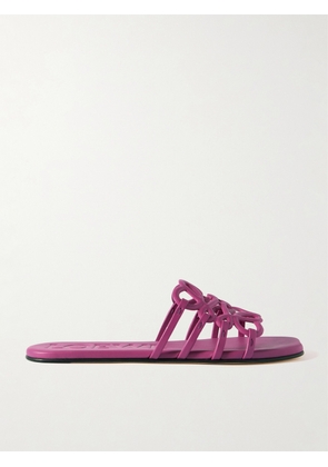 LOEWE - + Paula's Ibiza Petal Anagram Leather Slides - Pink - IT35,IT36,IT37,IT38,IT39,IT40,IT41
