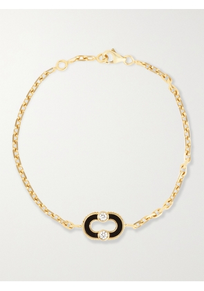 Viltier - Magnetic Recto-verso 18-karat Gold Multi-stone Bracelet - Black - One size