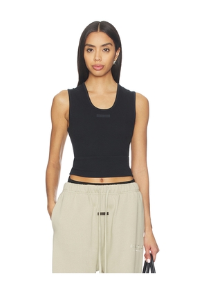 Fear of God ESSENTIALS Rib Tank Top in Black. Size L. Also in XS, S.