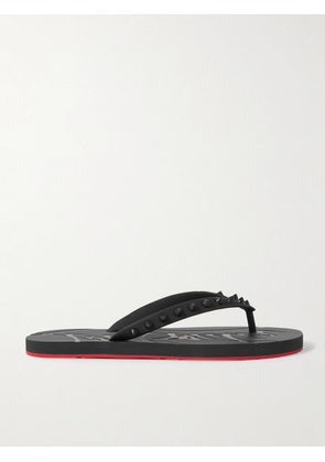 Christian Louboutin - Loubi Flip Spiked Rubber Flip Flops - Black - IT34,IT35,IT36,IT37,IT38,IT39,IT40,IT41,IT42