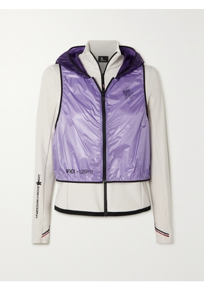 Moncler Grenoble - Convertible Hooded Shell And Stretch Tech-jersey Jacket - White - x small,small,medium