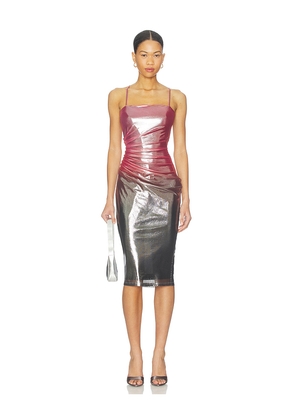 fleur du mal Ombre Shine Dress in Pink,Metallic Silver. Size M. Also in S.