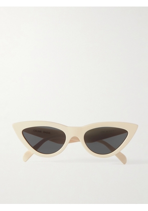 CELINE Eyewear - Cat-eye Acetate Sunglasses - Ivory - One size