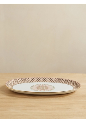 La DoubleJ - Gold-plated Porcelain Platter - Pink - One size
