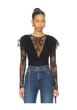 Free People x REVOLVE Sunday Candy Bodysuit in Black. Size L. Also in XS, S.