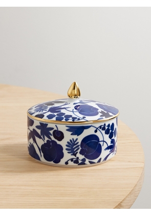 La DoubleJ - Goodie Gold-plated Porcelain Jar - Blue - One size