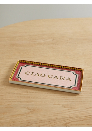 La DoubleJ - Ciao Cara Porcelain Tray - Pink - One size