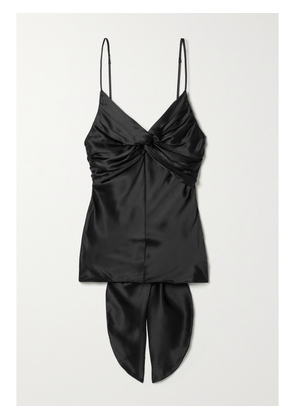 TOVE - Naomi Twist-front Silk-satin Camisole - Black - FR 34,FR 36,FR 38,FR 40,FR 42