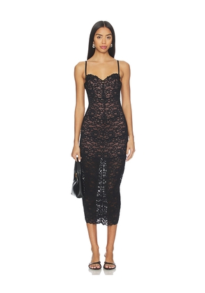 fleur du mal Charlotte Lace Dress in Black. Size L. Also in S, XS, M, XL.