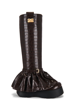 Ganni Kat Platform Boot in Brown. Size 36. Also in 37, 38, 39, 40, 41.