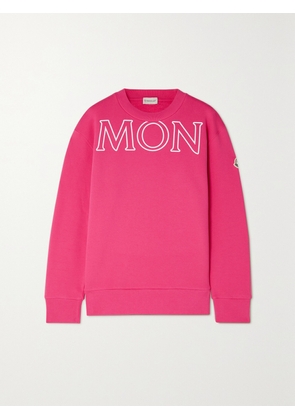Moncler - Printed Cotton-jersey Sweatshirt - Red - xx small,x small,small,medium,large,x large,xx large