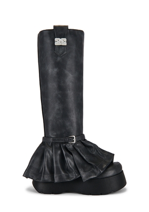 Ganni Kat Platform Boot in Black. Size 36. Also in 37, 38.