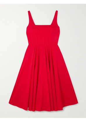 Emilia Wickstead - Nikush Cotton-blend Poplin Dress - Red - UK 4,UK 6,UK 8,UK 10,UK 12,UK 14,UK 16,UK 18