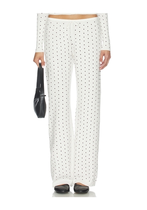 Frankies Bikinis Pant Mellow Cloud Knit Pant in White. Size M. Also in S, XS.