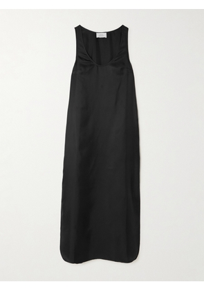 Loulou de Saison - Nada Silk-twill Midi Dress - Black - x small,small,medium,large,x large