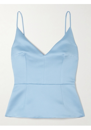 Emilia Wickstead - Vero Duchesse-satin Peplum Top - Blue - UK 4,UK 6,UK 8,UK 10,UK 12,UK 14,UK 16,UK 18