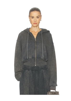 Helsa The Full Zip Hoodie in Fleece in Black. Size L. Also in M, S, XS, XXS.