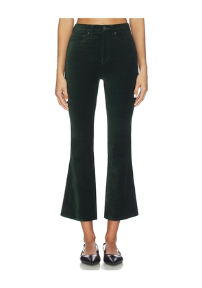 Good American Velvet Good High Rise Kick Flare Pants in Dark Green. Size 0. Also in 00, 14, 18, 2, 20, 22, 24, 4, 6, 8.