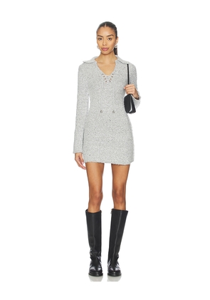 Free People Milena Mini Dress in Grey. Size L. Also in XS, S, M, XL.