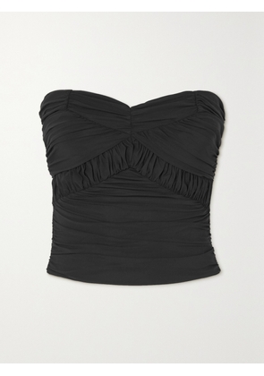 GOLDSIGN - Seawall Strapless Gathered Stretch-jersey Top - Black - x small,small,medium,large