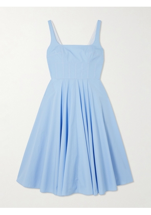 Emilia Wickstead - Nikush Cotton-poplin Midi Dress - Blue - UK 4,UK 6,UK 8,UK 10,UK 12,UK 14,UK 16,UK 18