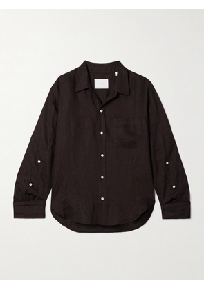 Citizens of Humanity - Kayla Shrunken Linen Shirt - Brown - x small,small,medium,large,x large